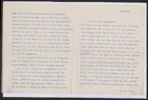 Einladung an Emil Hausknecht (Brief)