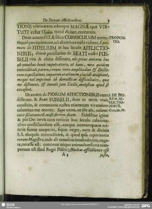 De Piorum afflicationibus
