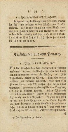 Erzählungen aus dem Plutarch.