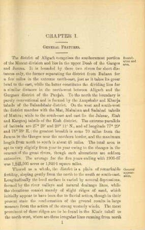 Chapter I. General features