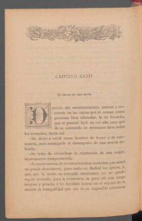 Capítulo XXXIV - El efecto de una carta