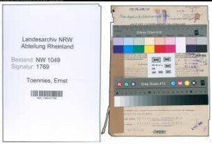 Entnazifizierung Ernst Toennies , geb. 03.12.1911 (Technischer Angestellter)