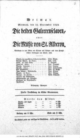 Die beiden Galeerensclaven, oder: Die Mühle von St. Alderon