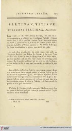Pertinax, Titiane et le jeune Pertinax. Agate blanche