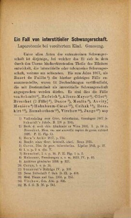 Ein Fall von interstitieller Schwangerschaft
