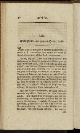 LIII. Evangelium am grünen Donnerstage.