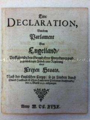 Erklärung des Englischen Paralments