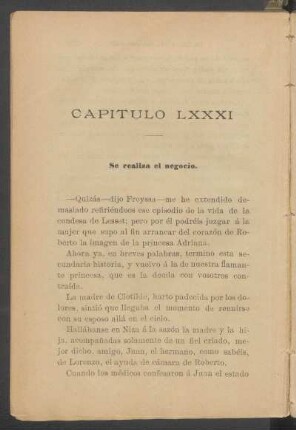 Capítulo LXXXI - Se realiza el negocio.