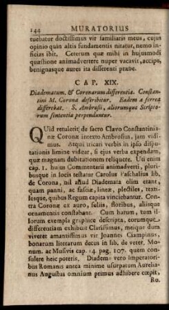 Cap. XIX. Diadematum. & Coronarum differentia ...