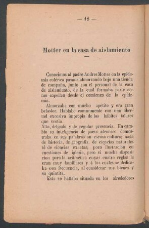 Motter en la casa de aislamiento