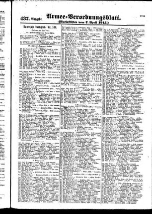 437.Ausgabe. Mittwoch, 7. April 1915