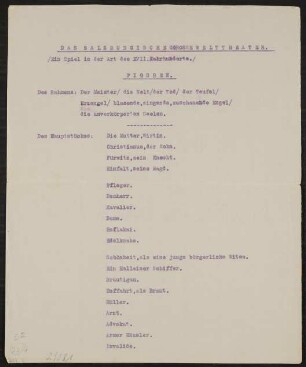 Drama: Das Salzburger Große Welttheater