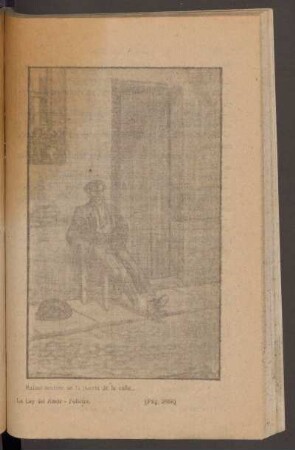 Rafael sentóse en la puerta de la calle... - [Ilustración]