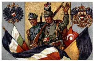 Neujahrs-Karten: Nr. 137m: (Deutscher und österreichischer Soldat)