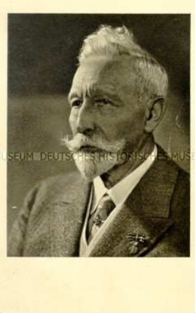 Porträtpostkarte von Wilhelm II. mit gedrucktem Autogramm