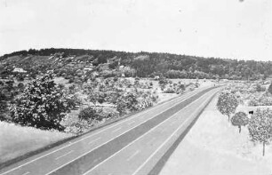 BAB südlich des Schönbuchtunnels Photomontage, Trassierung, Blick in Richtung Stuttgart.