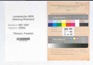 Entnazifizierung Friedrich Tillmann, geb. 13.07.1900 (Lehrer)