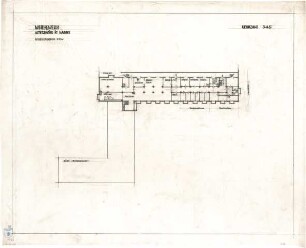 Bestelmeyer, German; Kassel; Altersheim - Kellergeschoss (Grundriss)