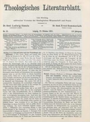 337-338 [Rezension] Ebeling, Erich, Tod und Leben nach den Vorstellungen der Babylonier