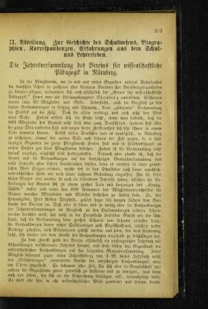 ¬Die¬ Jahresversammlung des Vereins für wissenschaftliche Pädagogik in Nürnberg