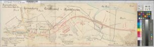 Privatanschlussbahn der Fa. Eberhard Hoesch & Söhne, Düren [an die Eifelbahn Düren-Schleiden] [Katasterkarte der] Gemarkung Lendersdorf-Krauthausen [mit geplantem Streckenverlauf] Blatt 1 [zum Antrag der Firma]