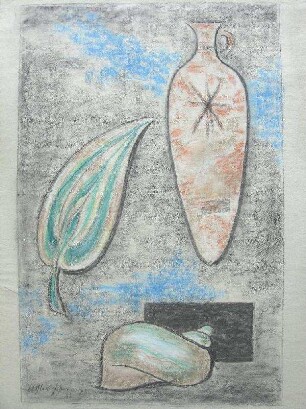 Muschel, Blatt und Amphore