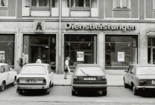 Dresden-Altstadt, Kreuzstraße 3. Wohn- und Geschäftshaus mit Laden für Dienstleistungen