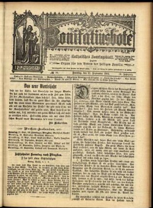 Erste Ausgabe vom Sonntag, den 21. September 1902.