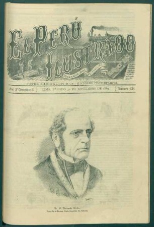 [Retrato de] Dr. D. Bernardo Muñoz. : Vocal de la Excma. Corte Suprema de Justicia.