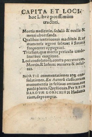 Capita Et Loci ...