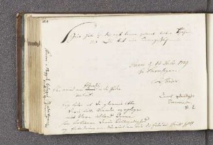 R. L.(?) Binder(?). – Incipit: Hier habe ich dich erst kennen gelernt lieber Hahn. – Kopenhagen, 13.12.1779