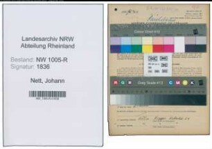 Entnazifizierung Johann Nett , geb. 27.01.1897 (Amtsgehilfe)
