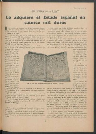 El "Códice de la Roda" - lo adquiere el Estado español en catorce mil duros