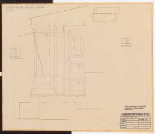 Reichsluftfahrtministerium, Berlin (Vorgängerbauten): ehemaliges Kriegsministerium: Umbau Gebäudeteil Leipziger Straße 5-6: Ausschachtung schematischer Grundriss 1:100