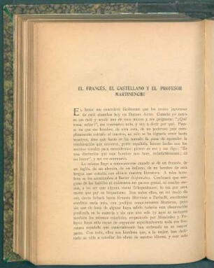 El francés, el castellano y el profesor Martinenche
