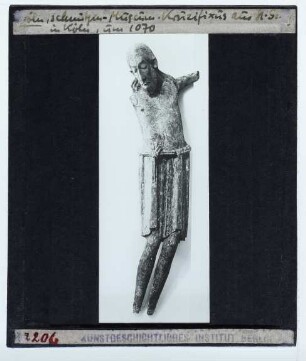 unbekannt, Kruzifix aus St. Georg Köln (Plastik aus Weidenholz) (Köln Museum Schnütgen A 9)