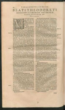 Beati Theodoreti Episcopi Cyrensis Interpretatio Epistolae Ad Hebraeos.