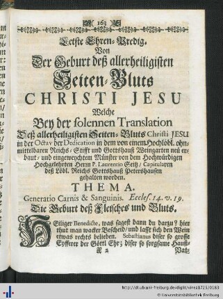Letste Ehren-Predig.