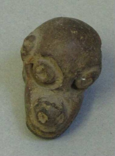 Animal head made of clay