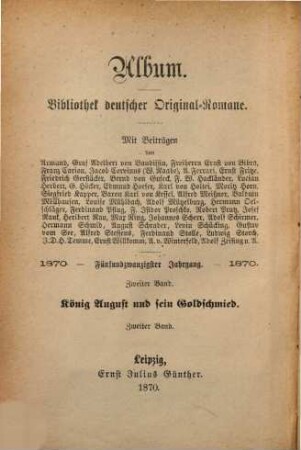 König August und sein Goldschmied : Roman, 2