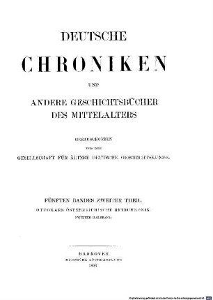 Ottokars österreichische Reimchronik, 2