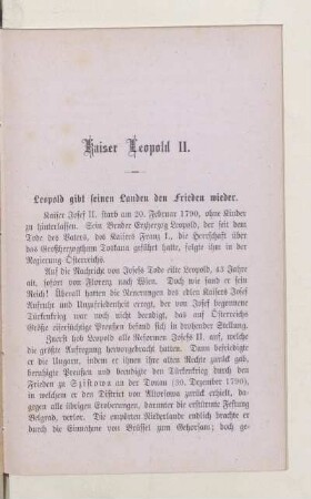 Kaiser Leopold II.