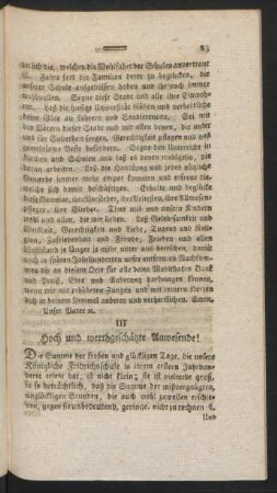III Hoch und werthgeschätzte Anwesende!