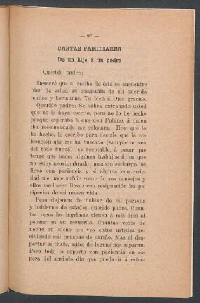 De un hijo á un padre
