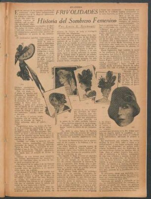 Historia del sombrero femenino : Frivolidades