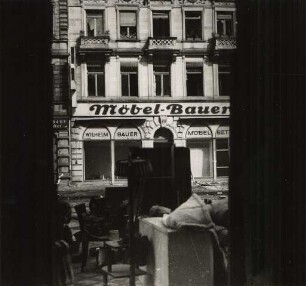 Zerstörungen Zweiter Weltkrieg - Stadtgebiet. Möbel-Bauer, Kaiserstraße 30