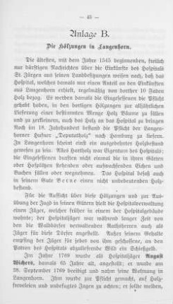 Anlage B. Die Hölzungen in Langenhorn.