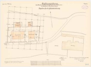 Garnison, Mutzig Wohnhäuser für drei Wallmeister: Lageplan für die Geländeeinebnung 1:250