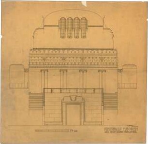 Billing, Hermann; Mannheim (Baden-Württemberg); Kunsthalle - Wand gegen großen Oberlichtsaal (Ansicht)