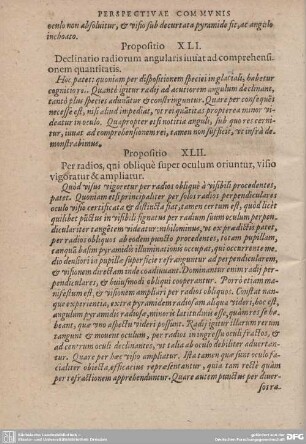 Propositio XLI. Declinatio radiorum angularis iuvat ad comprehensionem quantitatis.